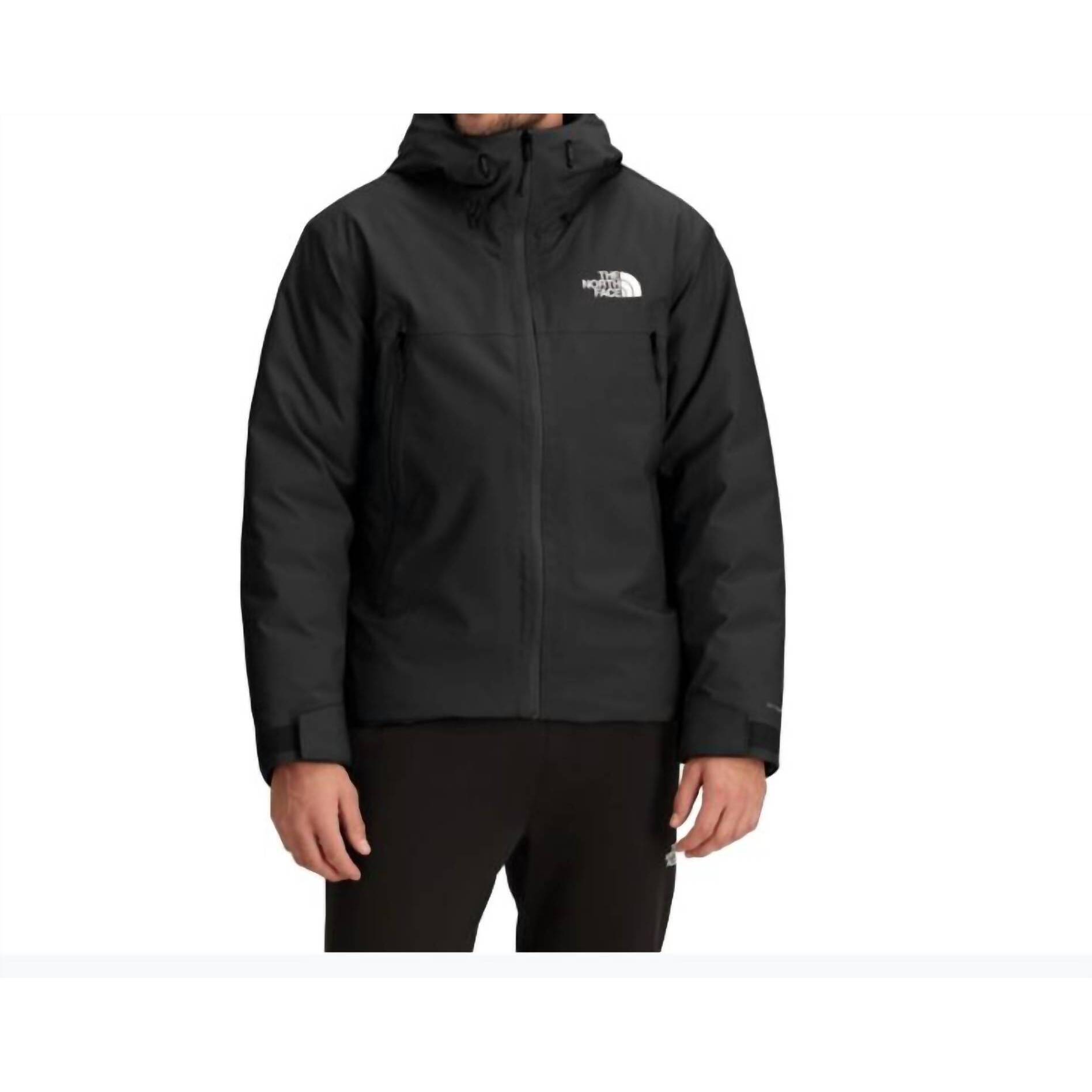 New The North Face Men's Mountain Range Down Hooded Jacket In Tnf Black